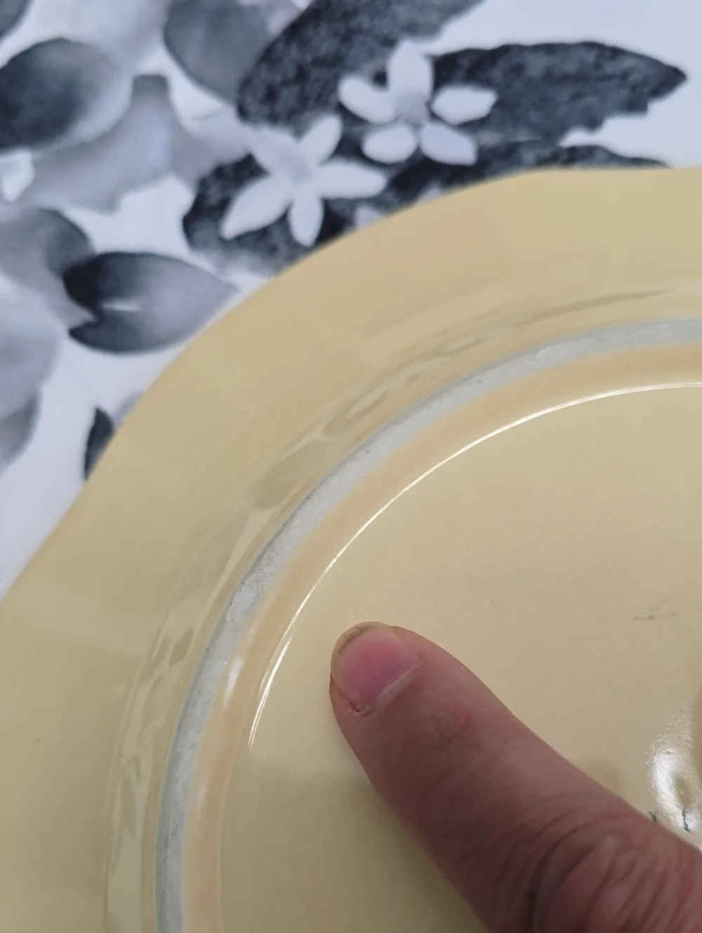 Pottery Barn Emma Beaded Yellow Dinner Plate & Salad Plate Portugal